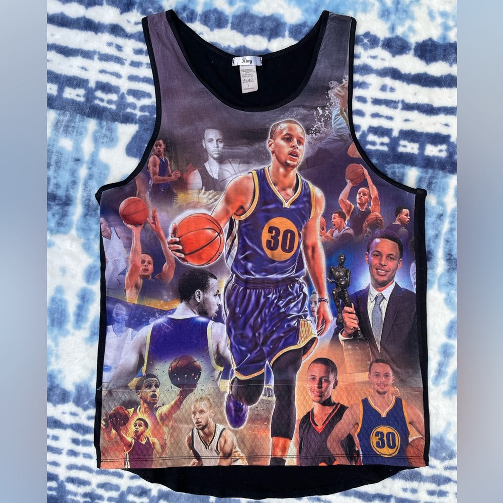 Steph Curry Photo Collage Tank Top - Mens Large MADE IN USA